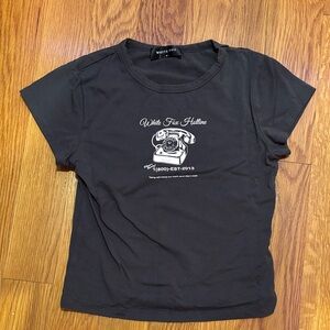 White Fox Black Graphic Tee